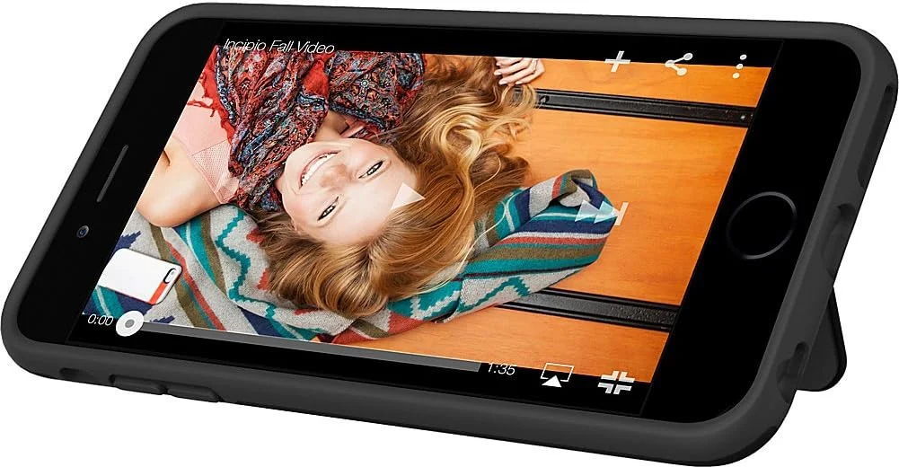 قاب گوشی آیفون 6S Plus، قاب Incipio KICKSNAP [پایه دار] [ضد ضربه] مناسب آیفون 6 Plus و آیفون 6S Plus - خاکستری تیره/آبی اردکی