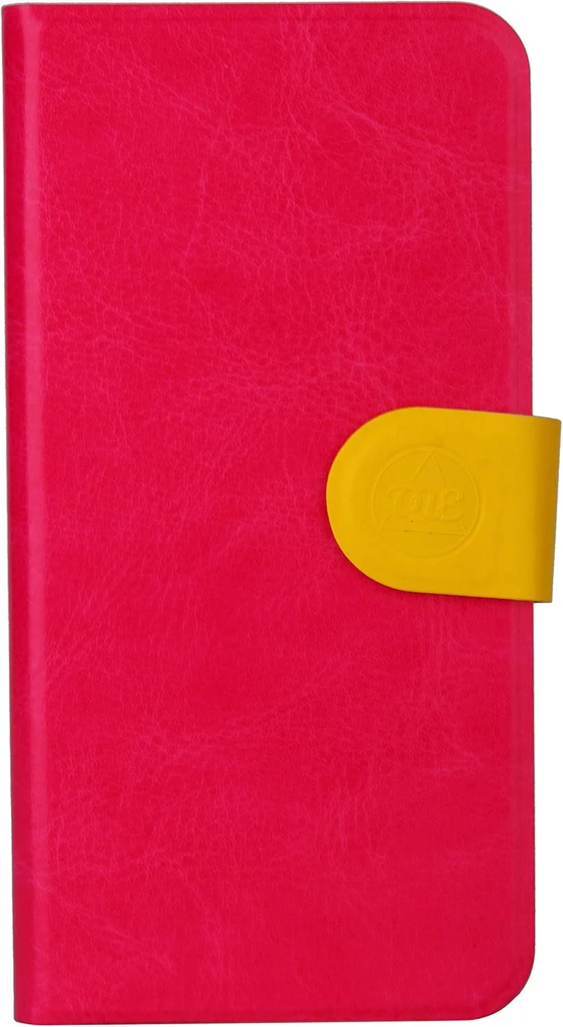 کیف چرمی ساده تجاری Nil NL-IP6SSBL-PN، صورتی، کیف چرمی فولیو سازگار با آیفون 6 پلاس