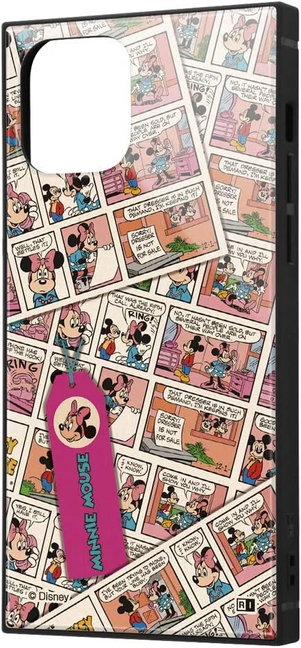 کاور محافظ هایبرید ضد ضربه KAKU مناسب برای آیفون 12/ آیفون 12 پرو طرح "شخصیت های دیزنی" [دارای محل اتصال بند] مربعی سبک وزن "مینی موس/کمیک"