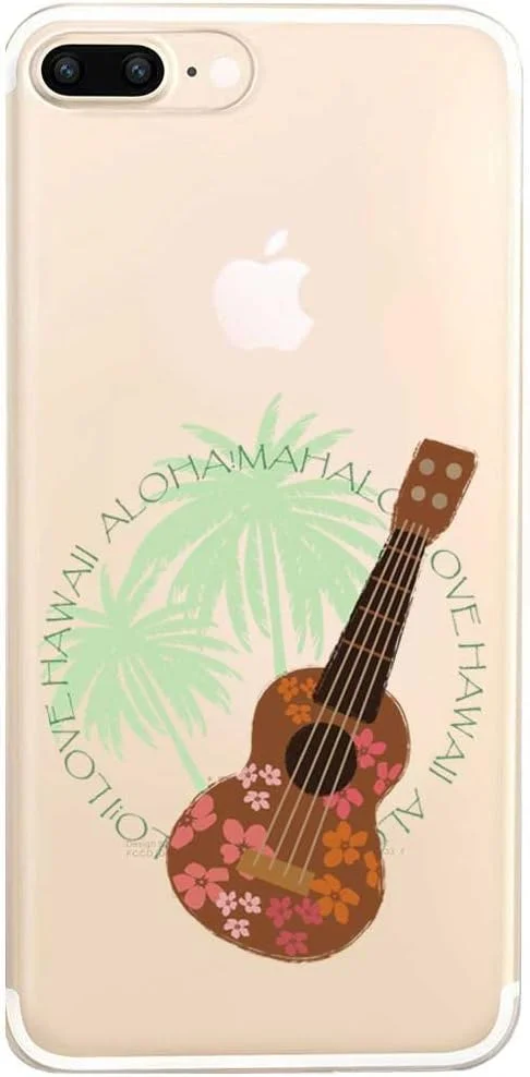 قاب گوشی آیفون 7 پلاس شفاف طرح هاوایی اوکوله‌له 888-58931