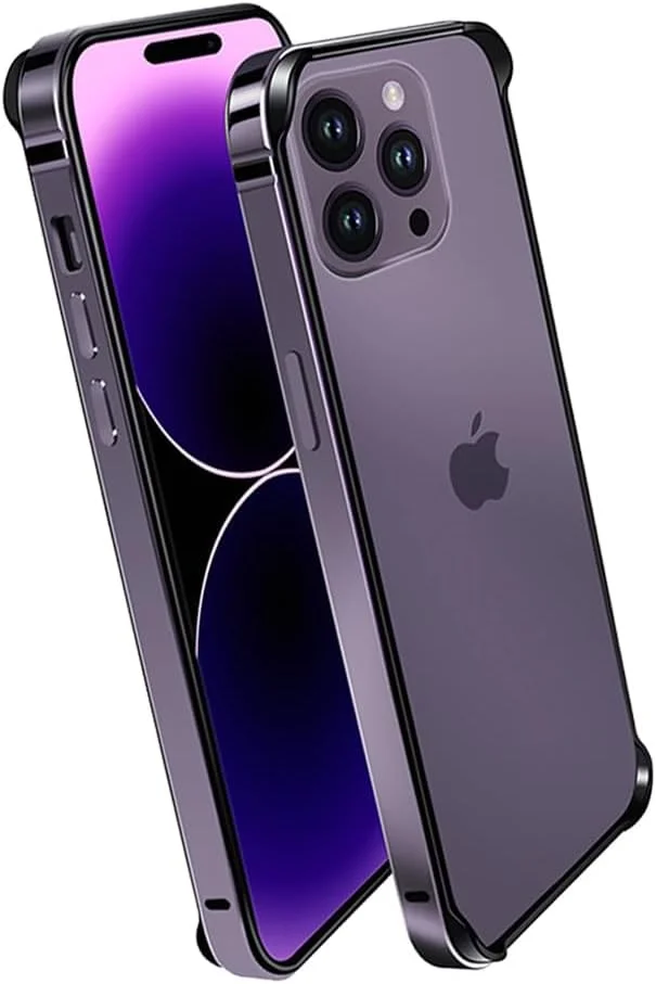 فریم فلزی محافظ دور گوشی آیفون 16 پرو مکس، سازگار با MagSafe، طراحی دفع حرارت بدون پشت، مقاوم در برابر ضربه با گوشه های تقویت شده (مشکی) فریم فلزی محافظ دور گوشی آیفون 16 پرو مکس، سازگار با MagSafe، طراحی دفع حرارت بدون پشت، مقاوم در برابر ضربه با گوشه های تقویت شده (مشکی)