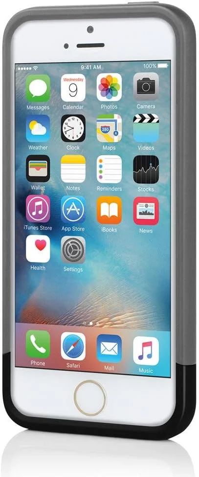 کاور محافظ Incipio IPH-904 Edge برای آیفون 5 - بسته تکی - کیف حمل - بسته بندی خرده فروشی - خاکستری زغالی / کروم مشکی