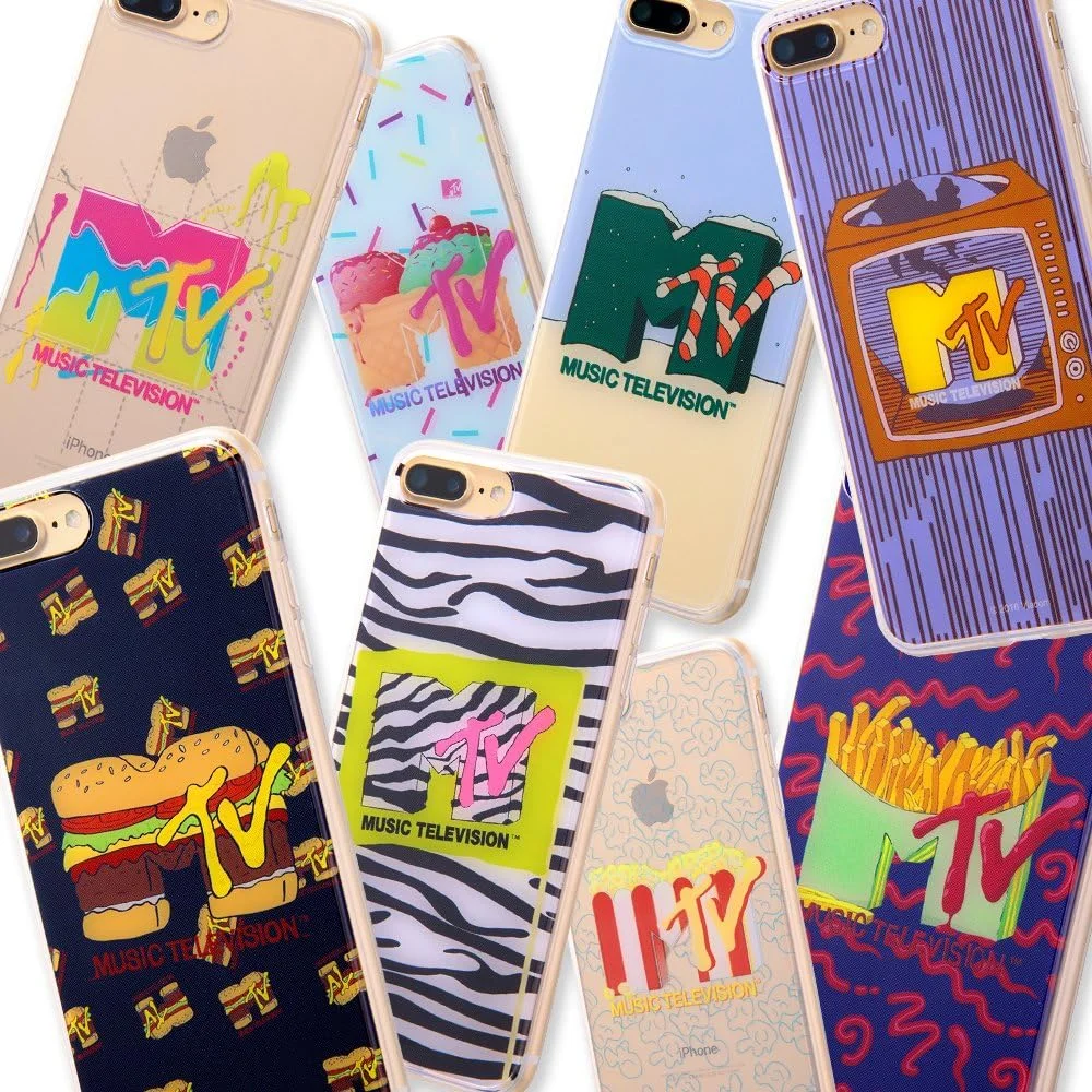 قاب گوشی آیفون پلاس با طرح ام‌تی‌وی، ساخته شده از تی‌پی‌یو و پنل پشتی