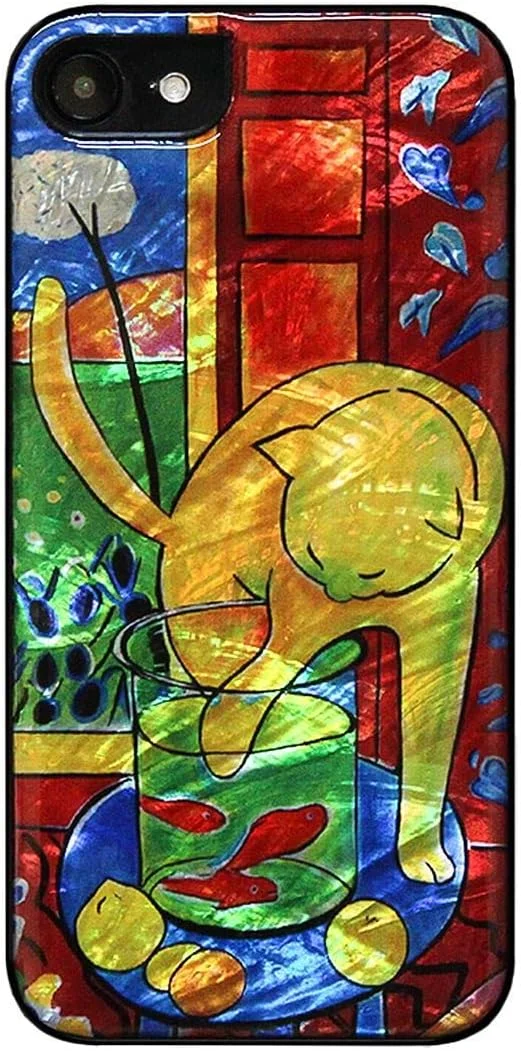 قاب گوشی آیفون ikins I22752iSE3 مناسب برای آیفون SE 3 / SE 2 / 8 / 7، صدف طبیعی، سری تصاویر مشهور مروارید، نقاشی شاهکار، دارای جای بند، شارژ بی‌سیم