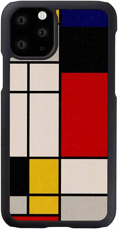 قاب چوبی طبیعی Man&Wood مدل I16839i58R مناسب برای آیفون 11 پرو، طرح چوب موندریان، 5.8 اینچ، کاور پشتی آیفون، فروشنده مجاز ژاپنی