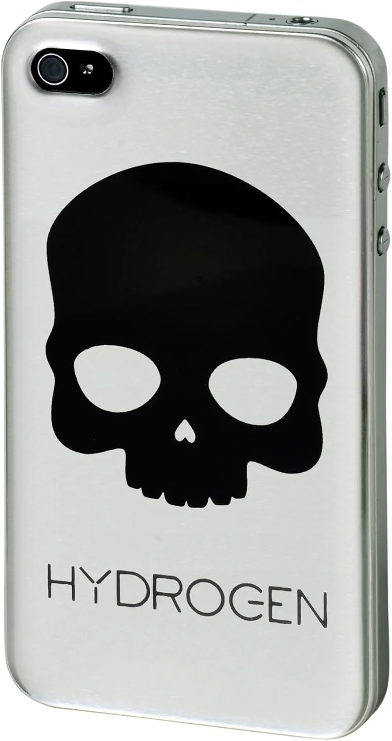 قاب فلزی طرح جمجمه هیدروژن 16771 سازگار با آیفون 4/4s، محافظ فلزی، نقره ای