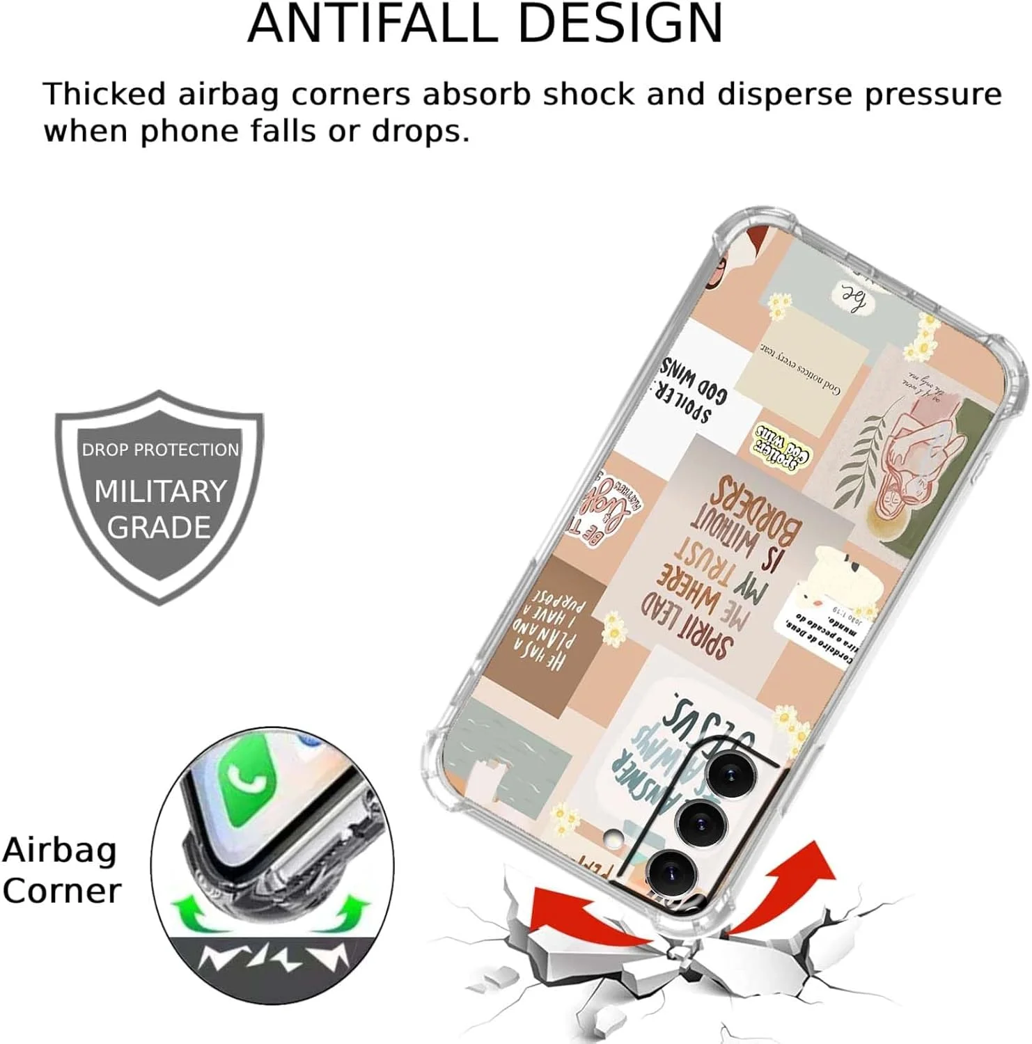 قاب گوشی سامسونگ گلکسی اس 22 با طرح نقل قول های مذهبی، طرح آیات کتاب مقدس، کاور ژله ای نرم و شفاف، 6.1 اینچ (مذهبی، اس 22)