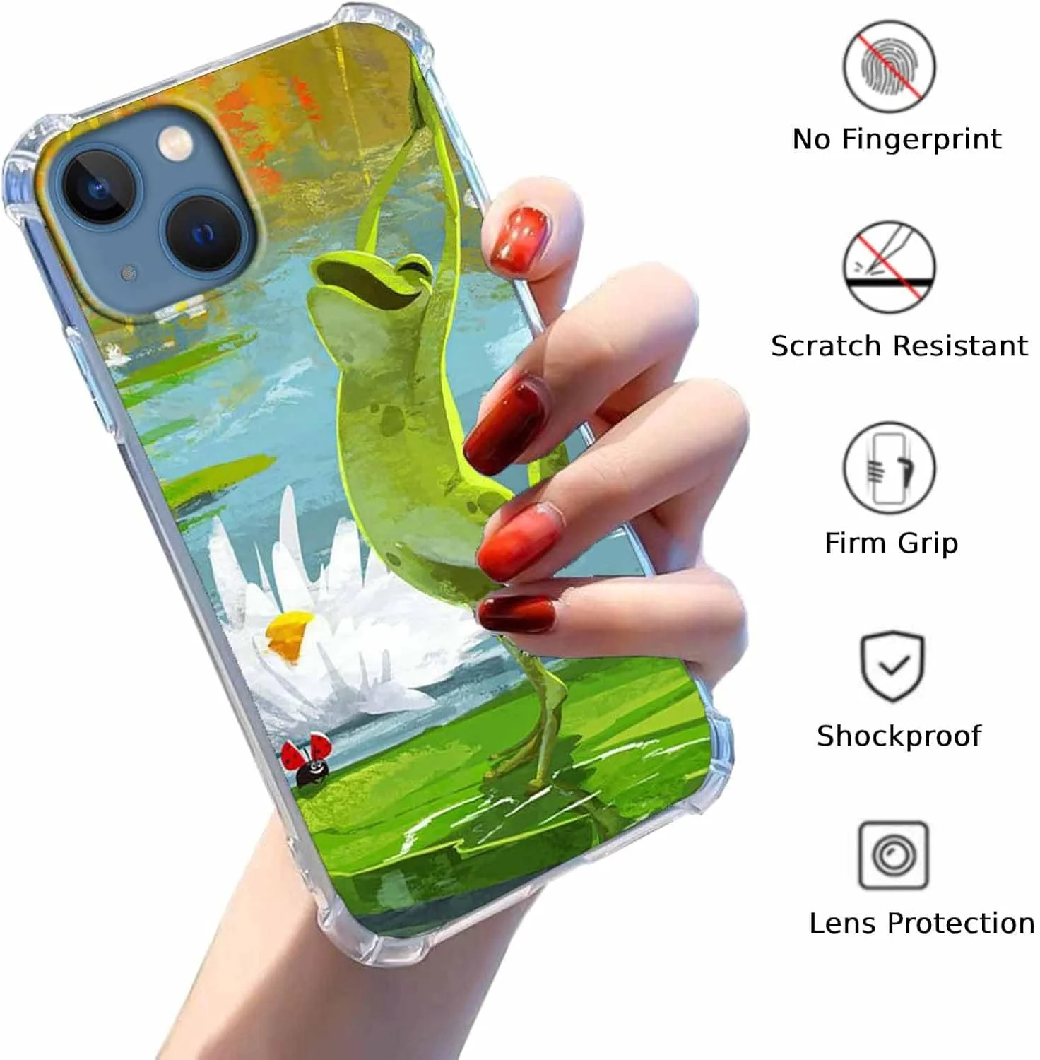 قاب گوشی آیفون 15 با طرح قورباغه رقصان، طرح حیوانات مثبت هیپی زیبا، قاب محافظ نرم و شفاف TPU، 6.1 اینچ (قورباغه، 15) قاب گوشی آیفون 15 با طرح قورباغه رقصان، طرح حیوانات مثبت هیپی زیبا، قاب محافظ نرم و شفاف TPU، 6.1 اینچ (قورباغه، 15)