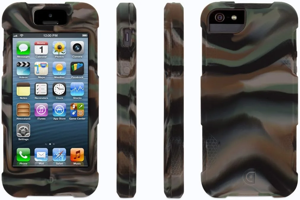 محافظ سیلیکونی Griffin GB36319 Survivor Skin مناسب برای آیفون 5 - بسته بندی خرده فروشی - طرح استتار شکار