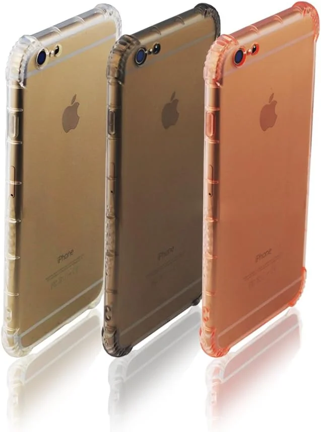 کاور ژله‌ای نرم و شفاف گوشی آیفون 6s/6 پلاس [HANATORA Japan] ساخته شده از مواد TPU - به همراه محافظ صفحه نمایش (خاکستری)