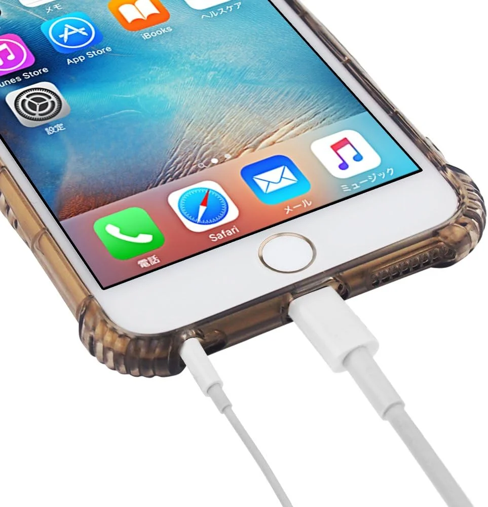 کاور ژله‌ای نرم و شفاف گوشی آیفون 6s/6 پلاس [HANATORA Japan] ساخته شده از مواد TPU - به همراه محافظ صفحه نمایش (خاکستری)