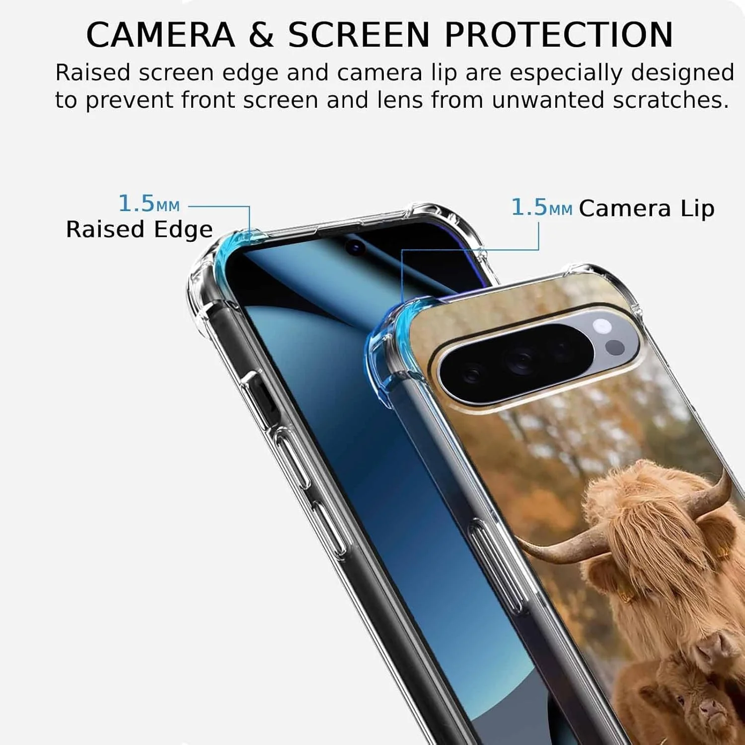 قاب گوشی مناسب برای گوگل پیکسل 10/10 پرو با طرح گاو، طرح زیبای خانواده گاوهای کوهستانی، کاور محافظ نازک و نرم TPU شفاف، 6.3 اینچ (گاو، P10) قاب گوشی مناسب برای گوگل پیکسل 10/10 پرو با طرح گاو، طرح زیبای خانواده گاوهای کوهستانی، کاور محافظ نازک و نرم TPU شفاف، 6.3 اینچ (گاو، P10)