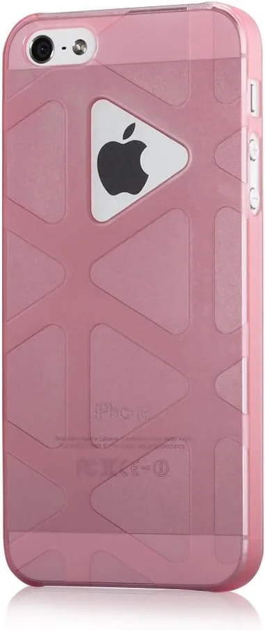 قاب گوشی GGMM مدل PC مناسب برای آیفون 5/5S، رنگ صورتی iPh00701