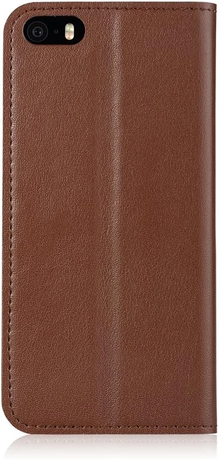 کیف چرمی GGMM مدل Window-A5 برای آیفون 5/5s - بسته‌بندی خرده‌فروشی - قهوه‌ای