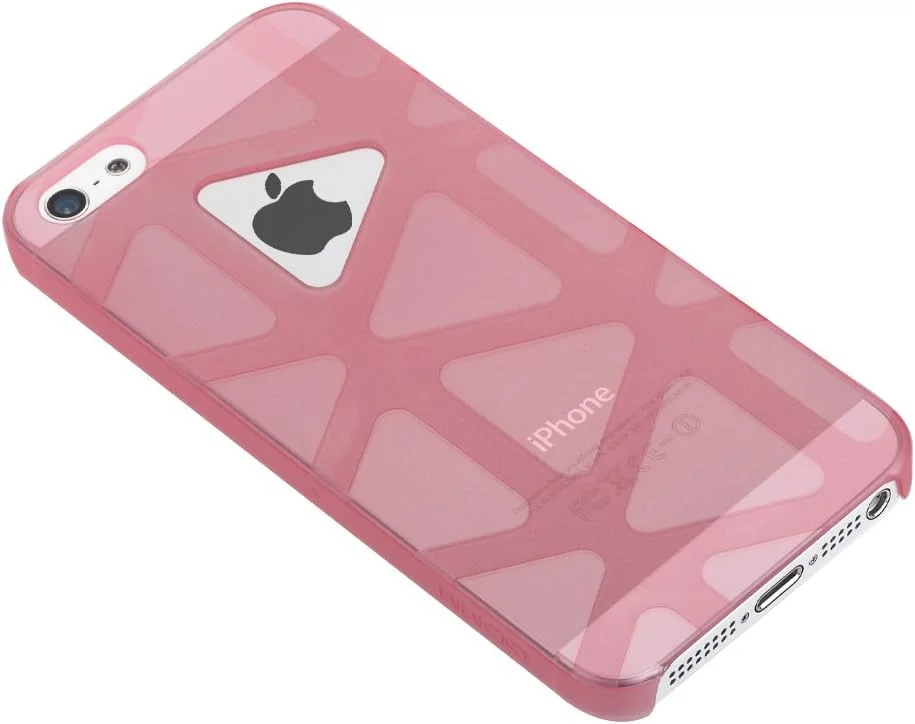 قاب گوشی GGMM مدل PC مناسب برای آیفون 5/5S، رنگ صورتی iPh00701