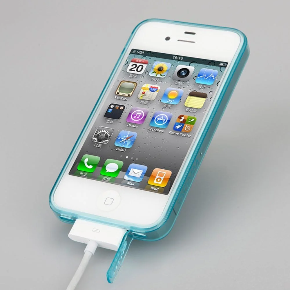 قاب ضد لغزش GGMM TPU آبی آسمانی 3569 [قاب ضد گرد و غبار آیفون 4/4S]