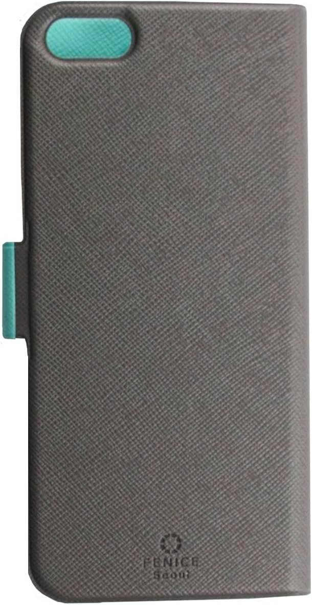 کیف چرمی PU پریمیوم FENICE M005GR00APIP5S خاکستری DIARIO VER.2 با نوار جادویی باریک مناسب برای گوشی APPLE IPHONE 5/5S/5C