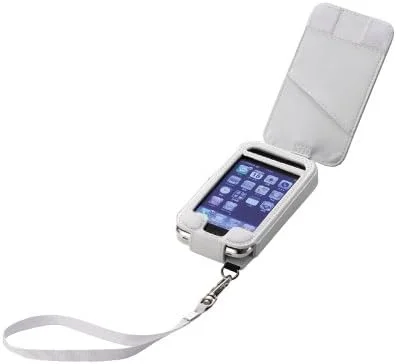 کیف چرمی سفید رنگ ELECOM مناسب برای آیفون 3G به همراه محافظ صفحه نمایش