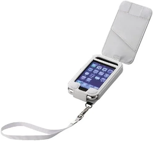 کیف چرمی سفید رنگ ELECOM مناسب برای آیفون 3G به همراه محافظ صفحه نمایش