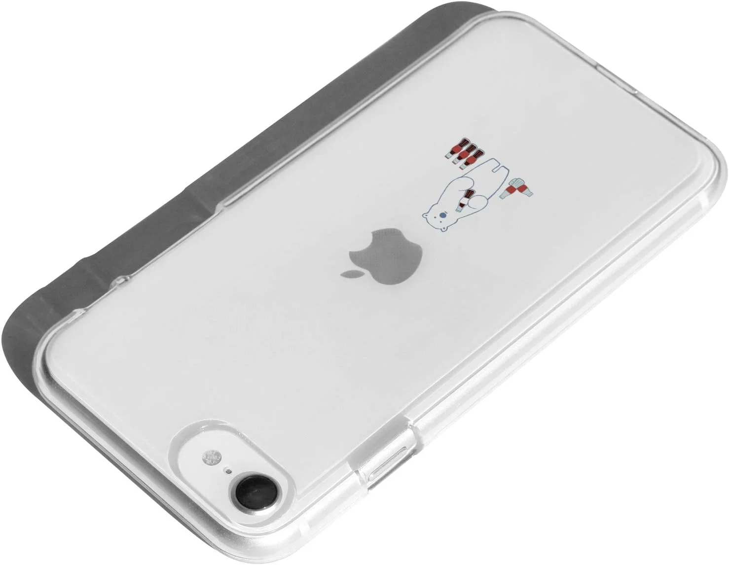 کاور ژله ای شفاف طرح مینی حیوانات Dparks مدل DS18907i9 مناسب آیفون SE (نسل سوم / 2022)، طرح خرس قطبی، مدل بهبود یافته، مدل 4.7 اینچی، آیفون SE (نسل دوم) / 8/7