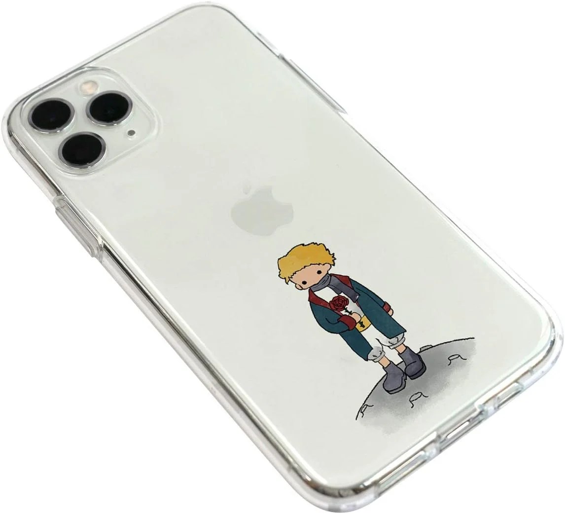 کاور محافظ ژله ای شفاف Dparks DS17238i58R آیفون 11 پرو، طرح شازده کوچولو و گل (Deep Parks) مناسب آیفون 5.8 اینچی