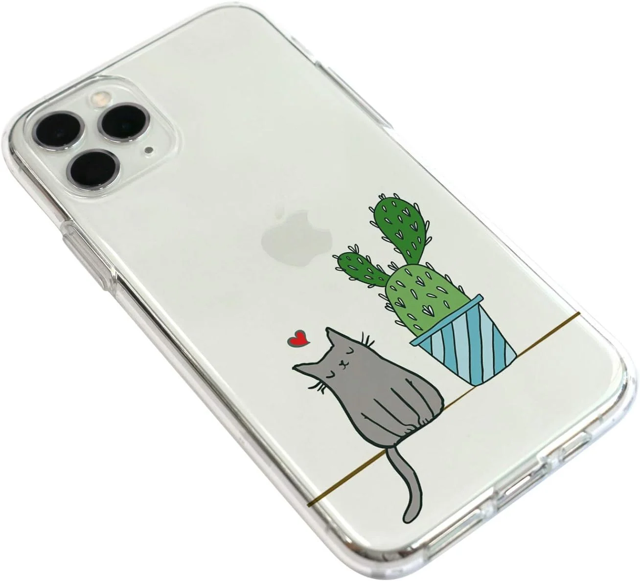 کاور ژله ای شفاف طرح کاکتوس و گربه Dparks مناسب آیفون