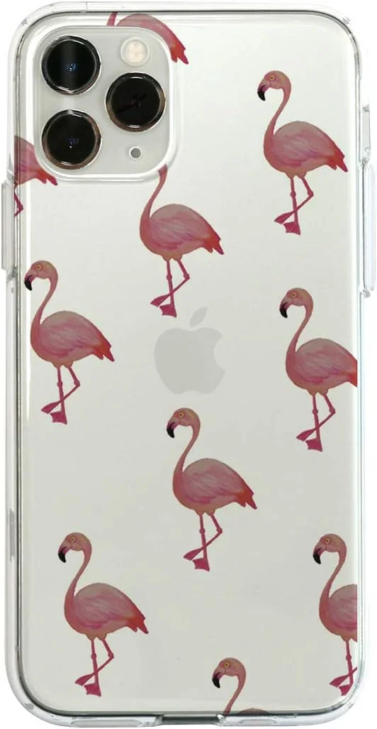 کاور محافظ ژله ای شفاف آیفون 11 پرو Dparks مدل DS17242i58R طرح فلامینگو (Deep Parks) مناسب آیفون 5.8 اینچی