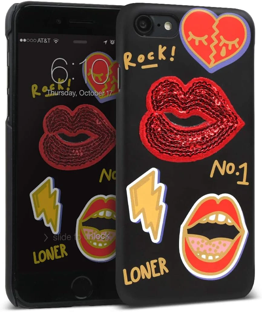 کاور گوشی آیفون SE / 8/7 مدل DSK13405i8 از DESIGN SKIN، طرح گرافتی واپن فانکی/لب، پچ گرافتی، کاور آیفون، فروشنده مجاز