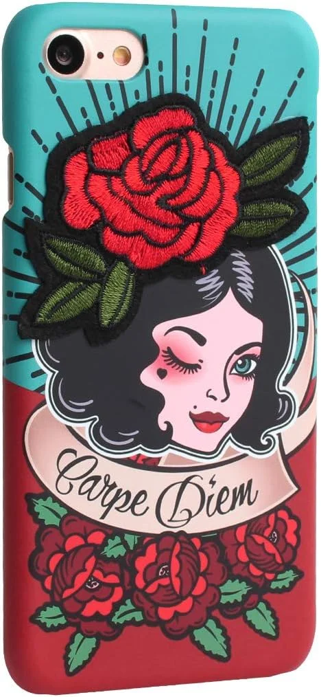 کاور گوشی آیفون SE / 8/7 مدل DESIGN SKIN DSK13404i8، طرح گرافیکی Carpe Diem/Rose