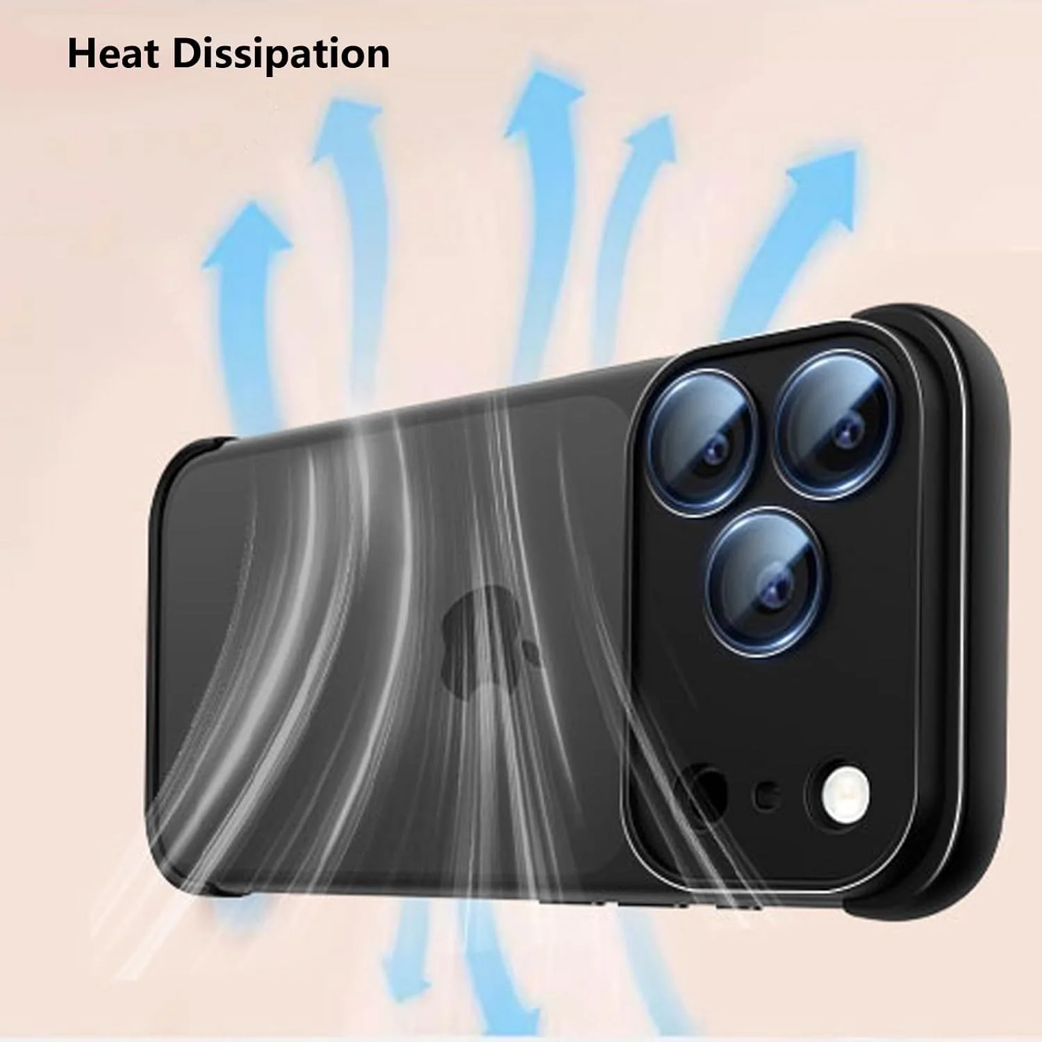 قاب محافظ لنز دوربین گوشی آیفون 17 پرو، محافظ بامپر سیلیکونی باریک، سبک و بدون قاب پشتی، سازگار با شارژ بی‌سیم MagSafe (مشکی)