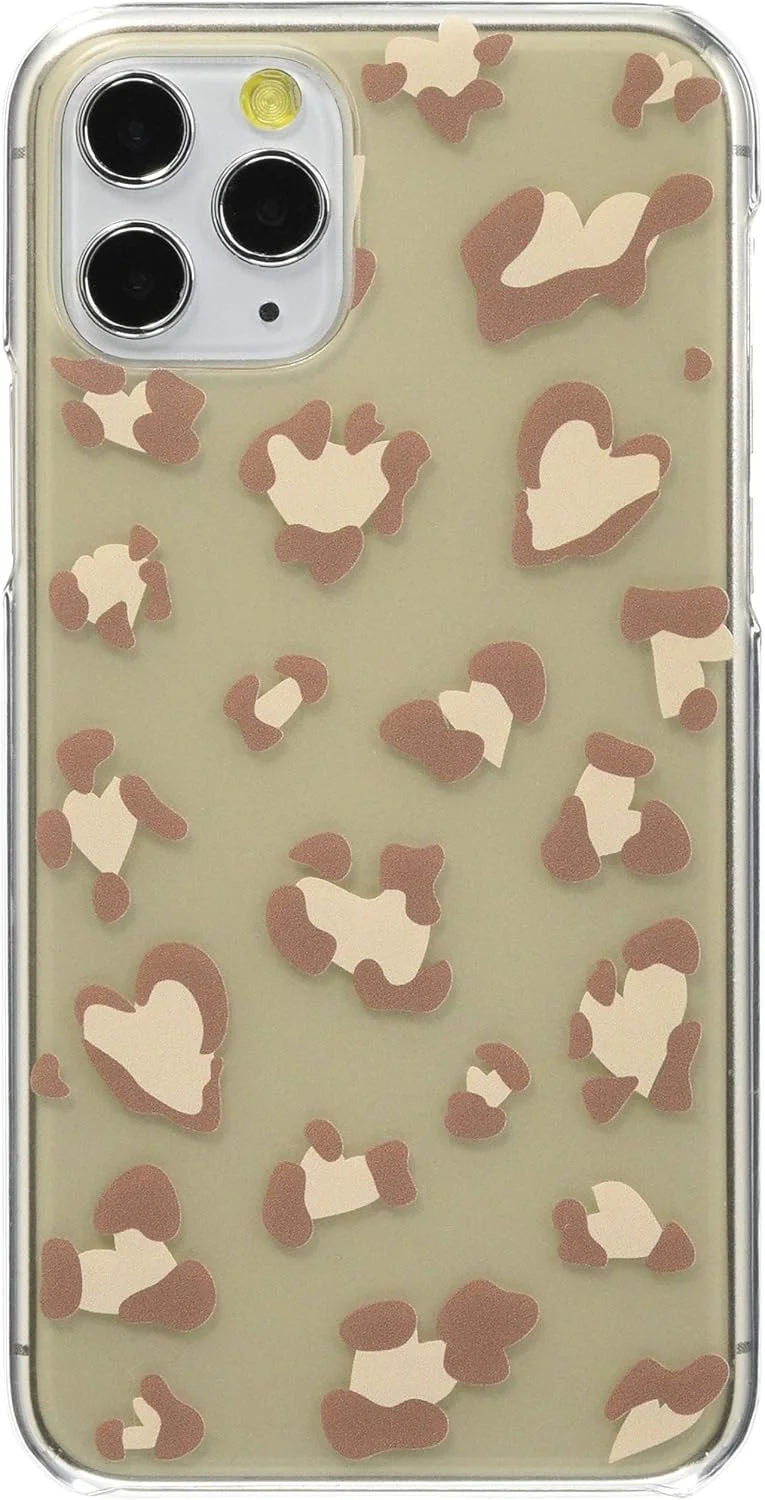 قاب محافظ شفاف طرح قلب پلنگی Ciara مناسب آیفون 11 پرو 03 (قهوه ای خاکستری)