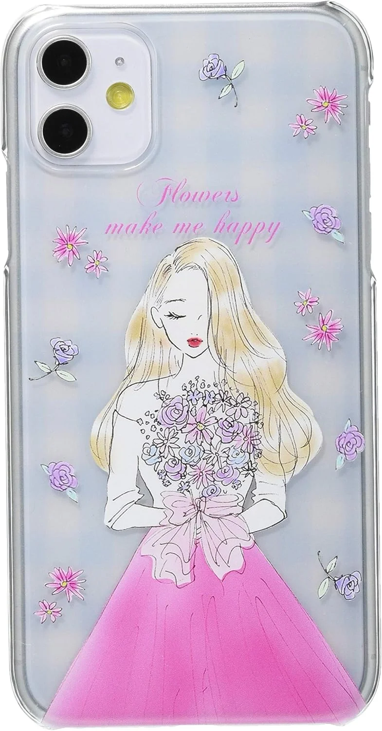 قاب محافظ شفاف Ciara Flower Lady ci02371101-04-ip11 مناسب آیفون 11 04 (طرح جینگهام آبی روشن)