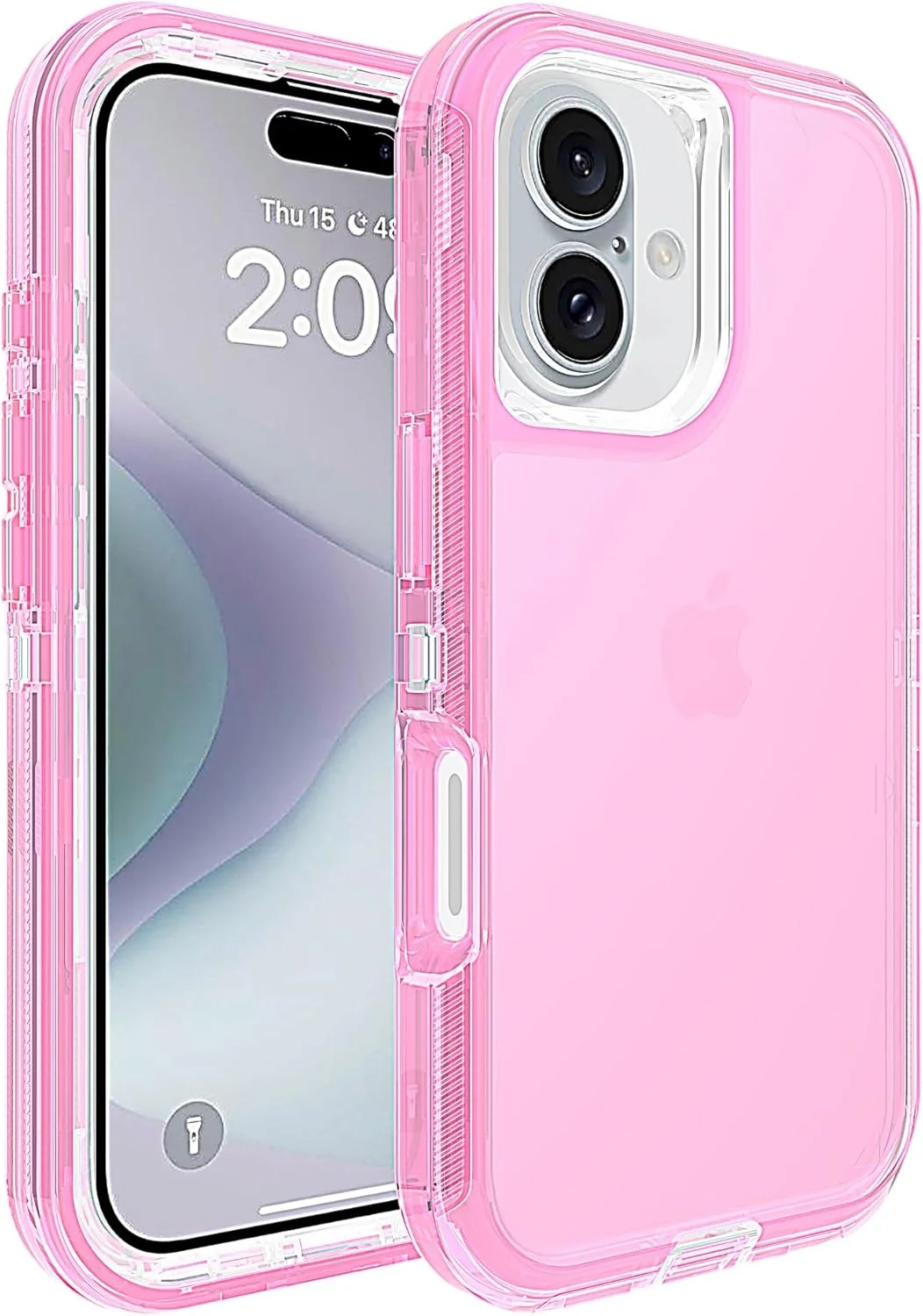 کاور ضد ضربه 360 درجه برای آیفون 17، محافظت کامل 3 در 1، لبه های تقویت شده و مقاوم در برابر افتادن (صورتی، آیفون 17) کاور ضد ضربه 360 درجه برای آیفون 17، محافظت کامل 3 در 1، لبه های تقویت شده و مقاوم در برابر افتادن (صورتی، آیفون 17)