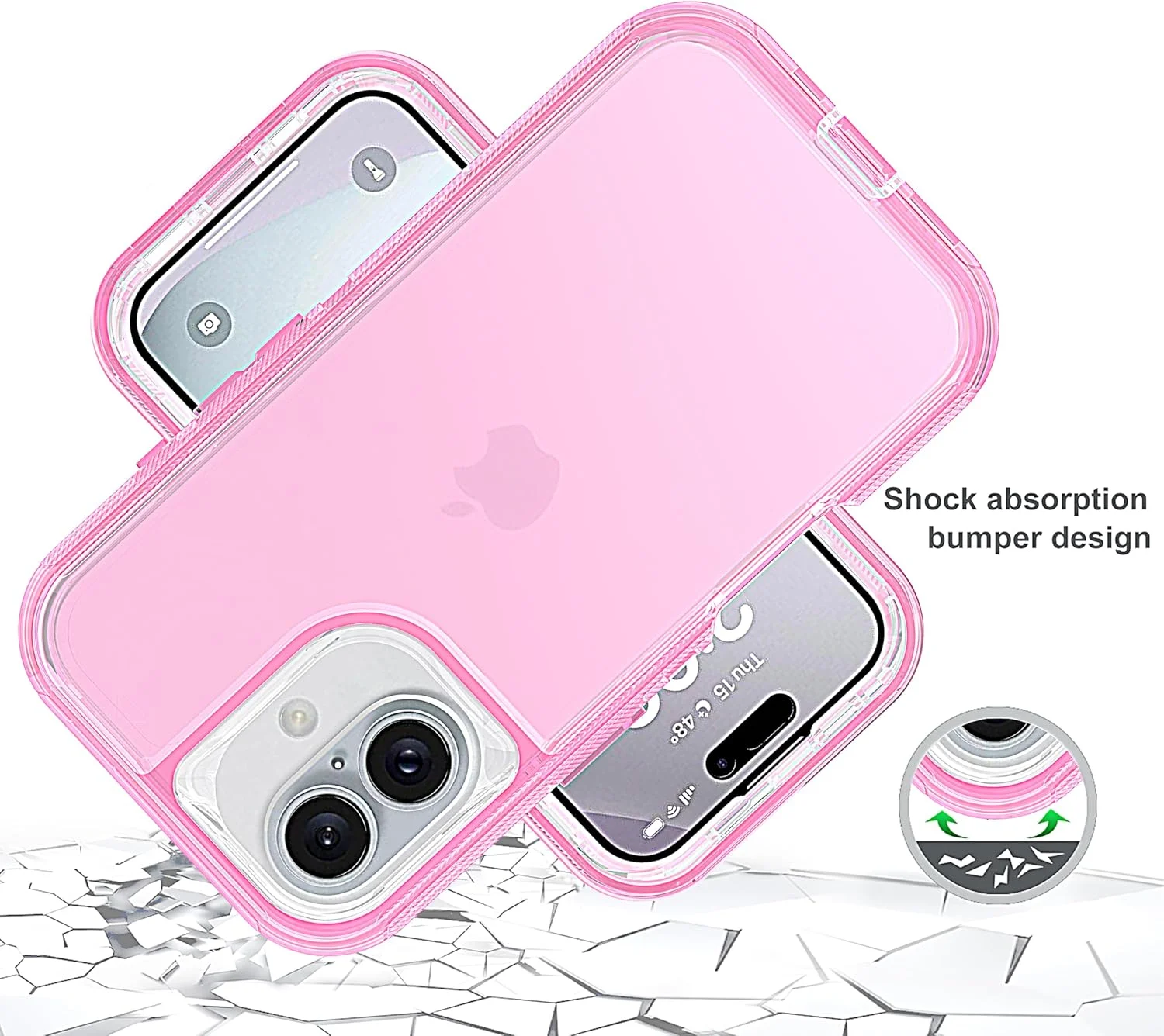 کاور ضد ضربه 360 درجه برای آیفون 17، محافظت کامل 3 در 1، لبه های تقویت شده و مقاوم در برابر افتادن (صورتی، آیفون 17) کاور ضد ضربه 360 درجه برای آیفون 17، محافظت کامل 3 در 1، لبه های تقویت شده و مقاوم در برابر افتادن (صورتی، آیفون 17)