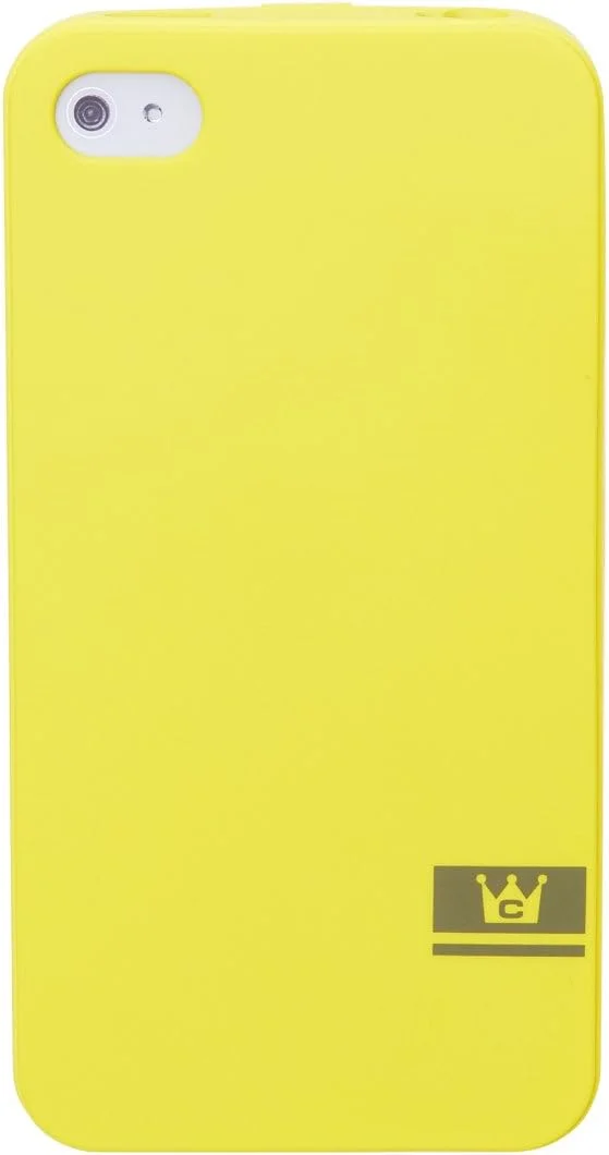 قاب مشکی برای آیفون 4/4S [مدل ژله ای برند کالیفرنیا داتز] زرد i4sje1 – Ye