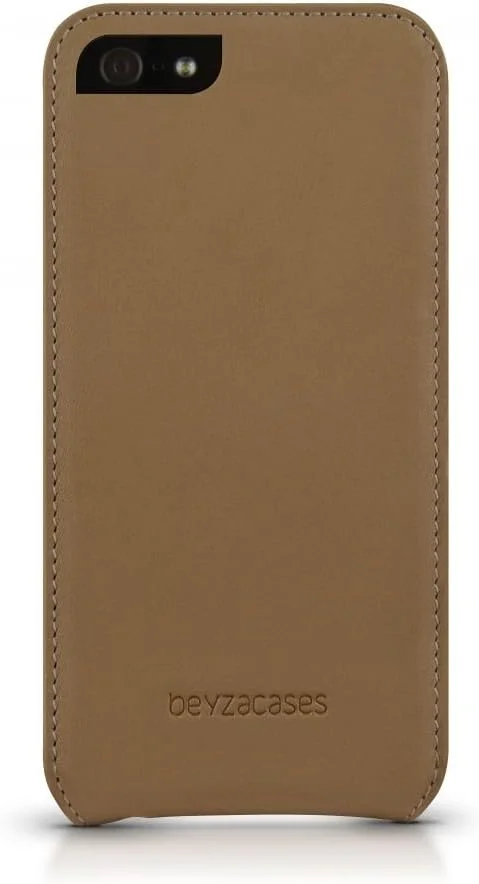 کیف چرمی کلاسیک تاشو مناسب آیفون 5 - رنگ شتری مدل 17722