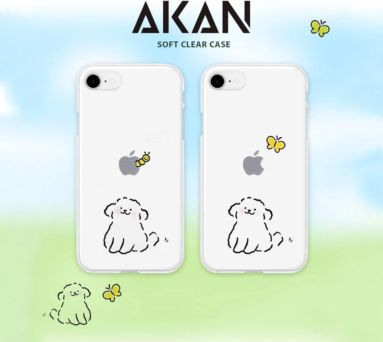 قاب گوشی آیفون SE 3 / SE 2 آکان AK22764iSE3، نرم، مقاوم، محبوب، طرح سگ، شفاف، TPU، ضد گرد و غبار، شارژ بی‌سیم، سگ و حشره