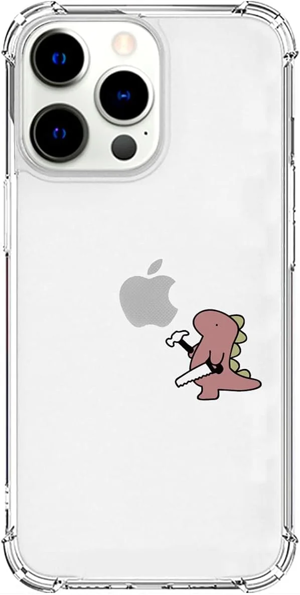 قاب گوشی آیفون 13 پرو AKAN AK20997i13P، نرم و بادوام [طرح ایکان، محبوب، دایناسور، شخصیت، شفاف، TPU، ضد لک، 4 گوشه با بالشتک هوا، ضد ضربه، ضد گرد و غبار، شارژ بی سیم]