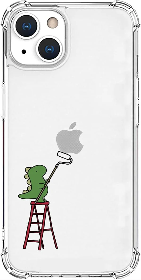 قاب گوشی آیفون 13 AKAN AK20973i13، نرم و مقاوم [طرح ایکان، محبوب، دایناسور، شخصیت، شفاف، TPU، ضد لک، 4 گوشه با بالشتک هوا، ضد ضربه، ضد گرد و غبار، شارژ بی سیم] طرح سبز