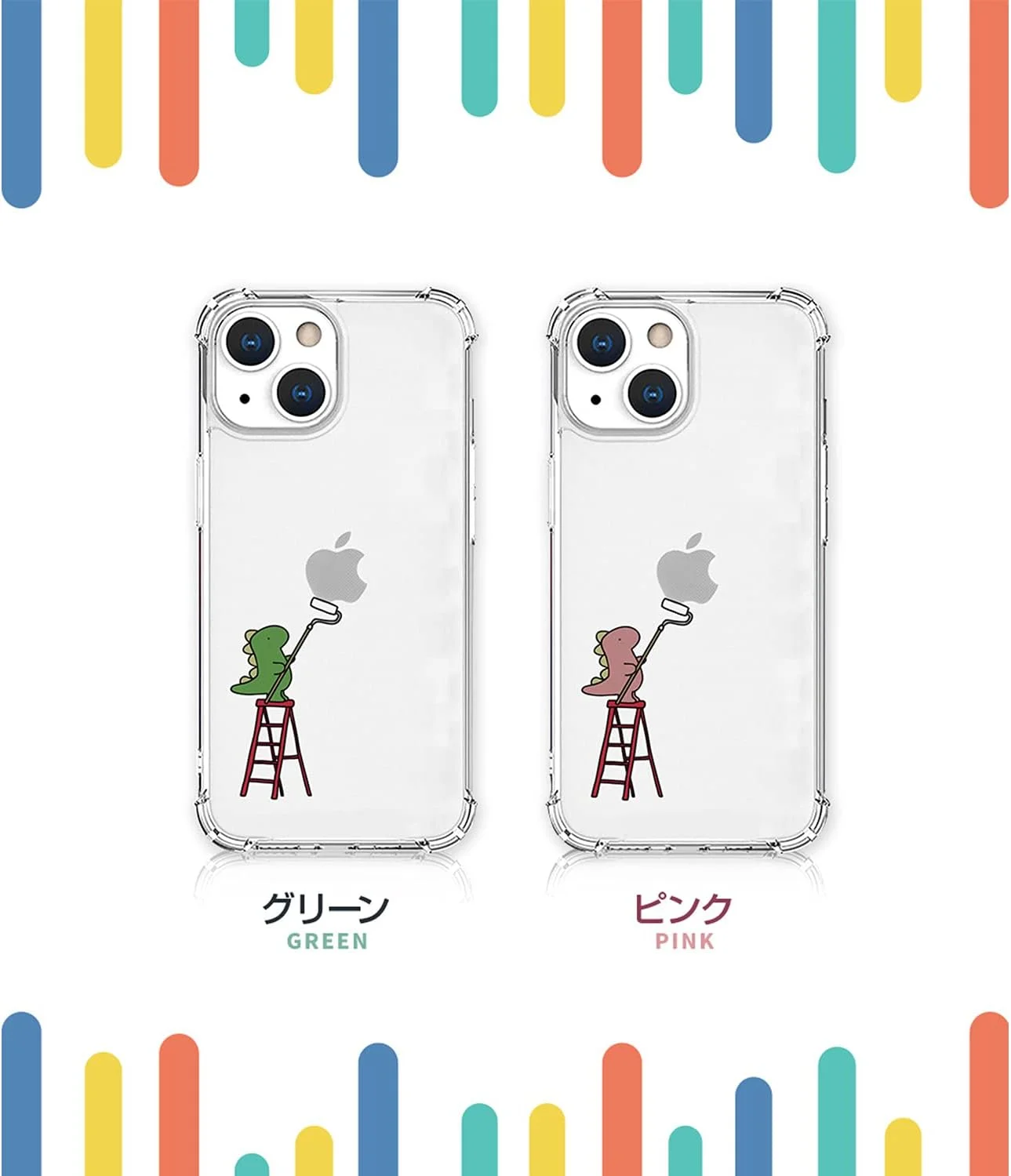 قاب گوشی آیفون 13 AKAN AK20973i13، نرم و مقاوم [طرح ایکان، محبوب، دایناسور، شخصیت، شفاف، TPU، ضد لک، 4 گوشه با بالشتک هوا، ضد ضربه، ضد گرد و غبار، شارژ بی سیم] طرح سبز