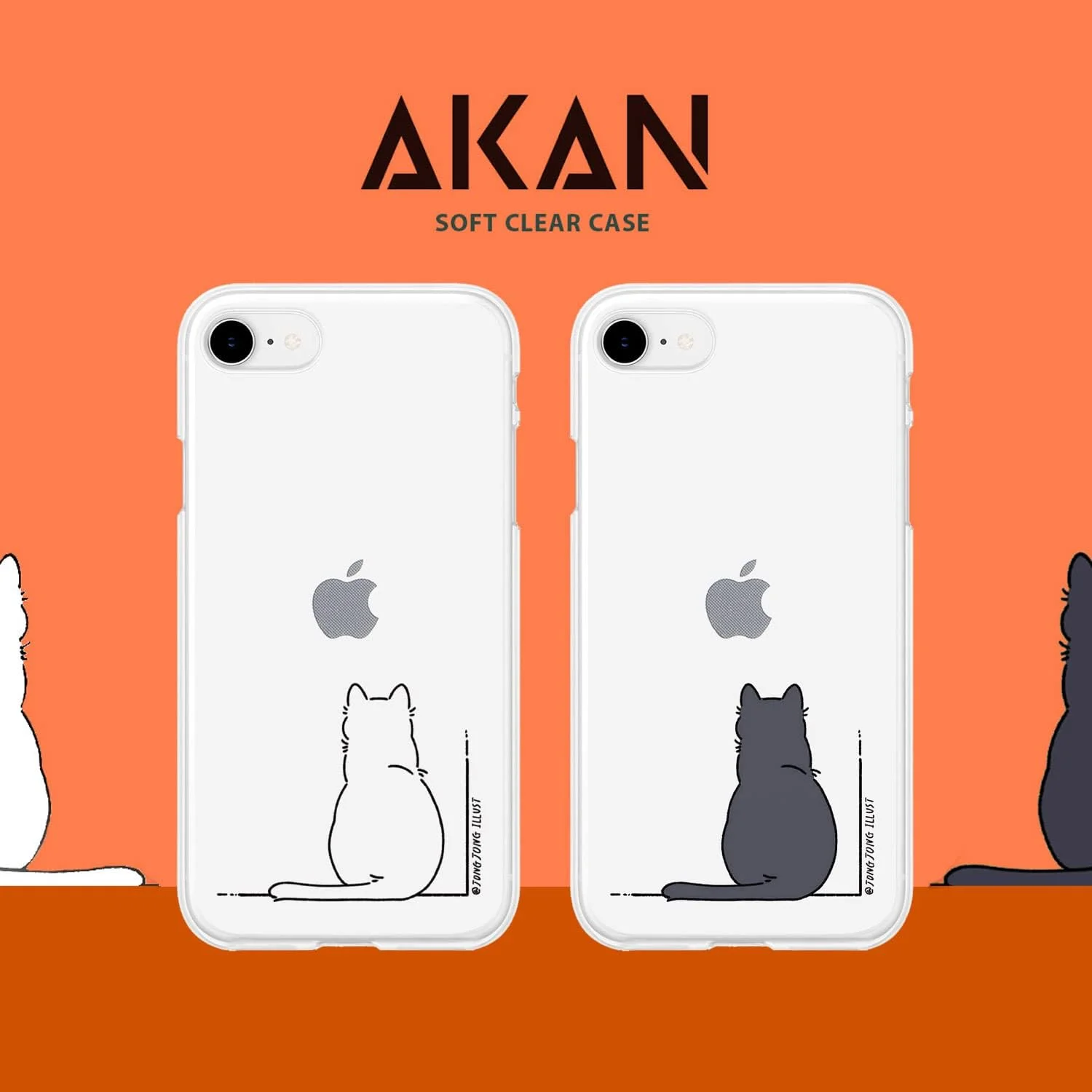 کاور محافظ نرم و شفاف آیفون AKAN AK22724iSE3 مناسب برای iPhone SE 3 / SE 2 / 8 / 7، طرح ایکان، فانتزی، طراحی، شفاف، TPU، ضد لک، ضد گرد و غبار، شارژ وایرلس