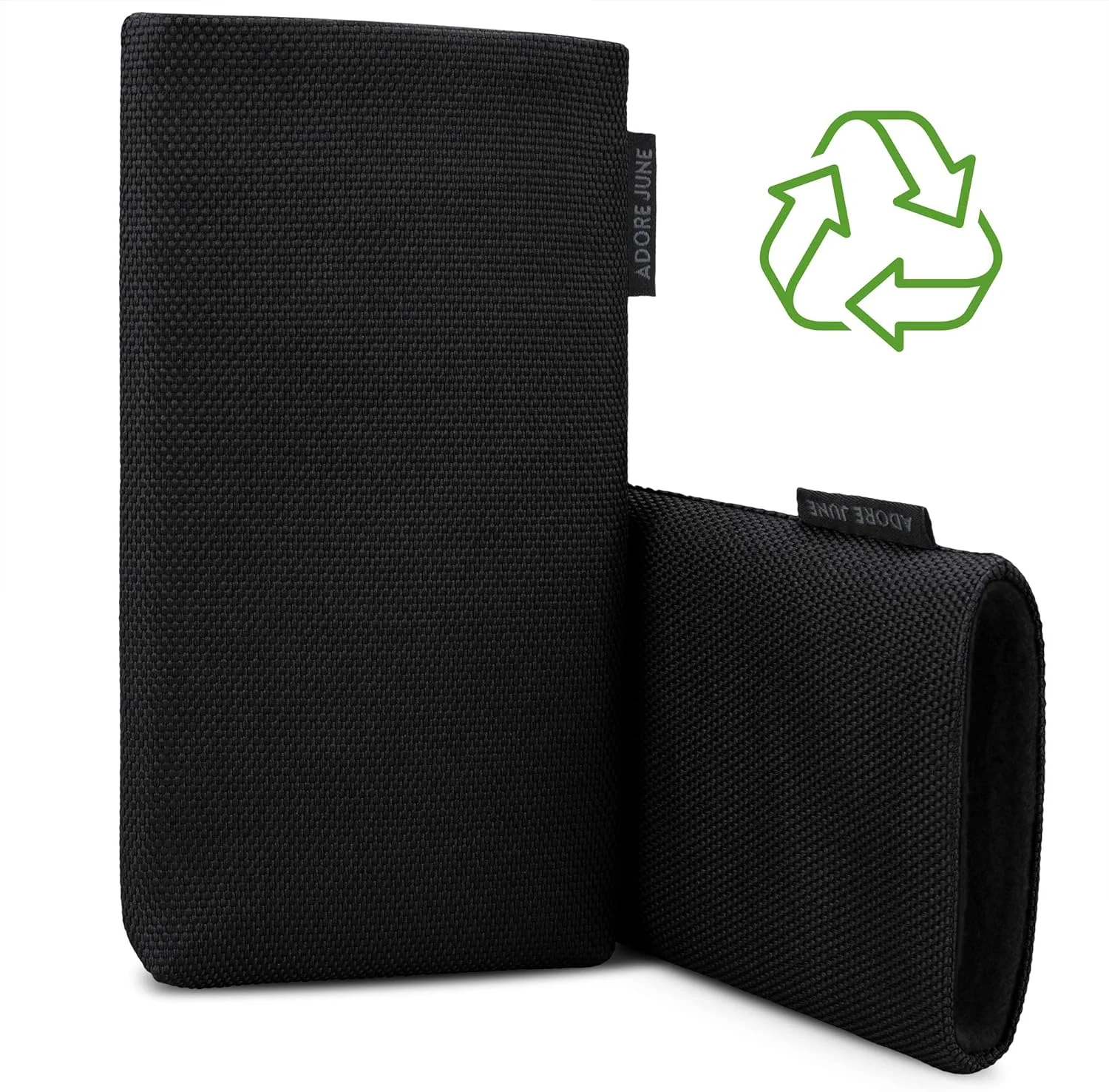 محافظ کلاسیک مشکی بازیافتی سازگار با آیفون 16 2024، پارچه مدرن و پایدار R-PES. ساخت اروپا