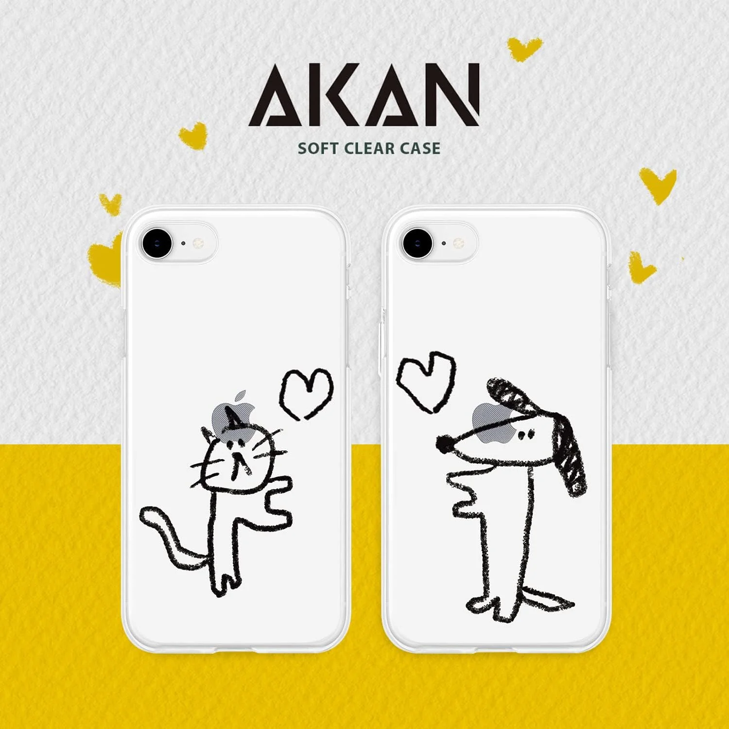 کاور محافظ نرم و شفاف آیفون AKAN AK22722iSE3 مناسب برای آیفون SE 3/ SE 2/8 / 7 با طرح‌های جذاب [طرح ایکان، گربه، شفاف، TPU، ضد گرد و غبار، شارژ بی‌سیم]