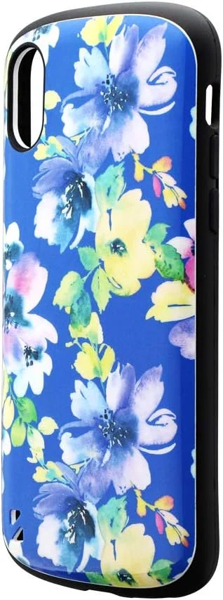 قاب محافظ هایبرید ضد ضربه آیفون XS/آیفون X، طرح پالت، گل آبی LP-MIPSHVCDC