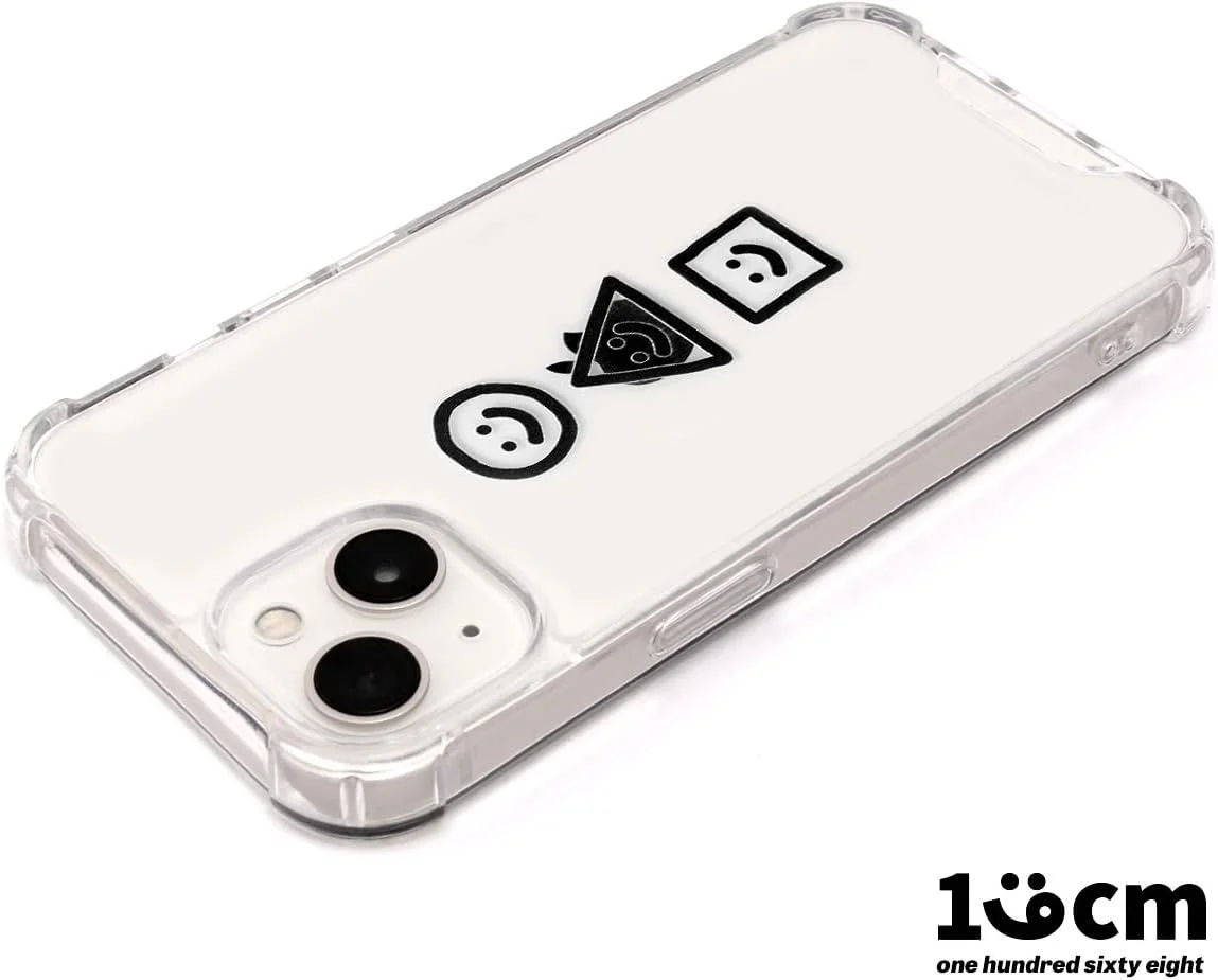 کاور پشتی آیفون 13 مدل 168260i13، کاور شفاف هایبرید، محبوب، ساده، بامزه، شخصیت های منحصر به فرد، دارای بالشتک های هوا در چهار گوشه، ضد ضربه، ضد گرد و غبار، ترموپلاستیک هایبرید با قابلیت شارژ بی سیم، شفاف
