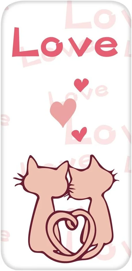 کاور محافظ گوشی آیفون 7 پلاس مدل White Nuts WN-PR464064، شفاف، طرح چاپی A (cw-526)، باریک و ظریف، گربه، قلب، عشق