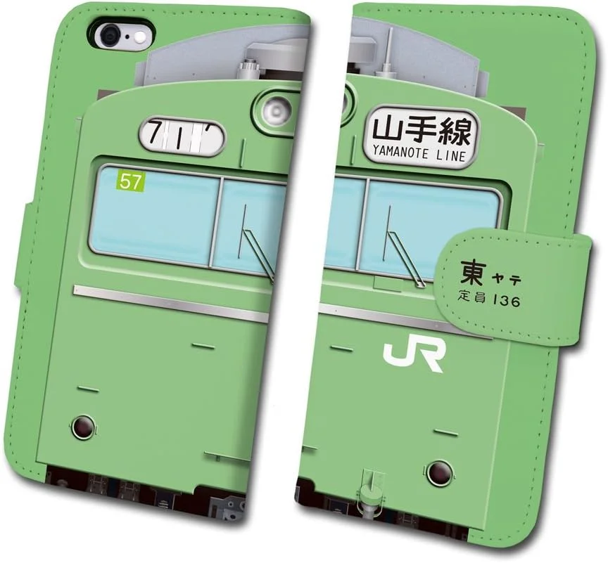 قاب گوشی هوشمند راه آهن دایبی مدل شماره 23 سری 103 واگن ATC (خط یامانوته) [مدل کتابی] دارای مجوز JR East مناسب برای آیفون 6/6s سبز