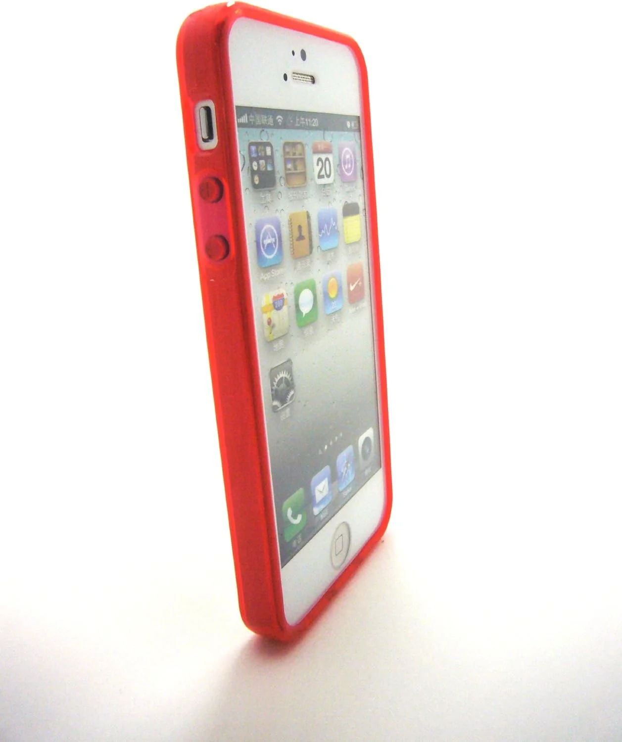 کاور نرم Goma cassion IP5TPUCS675 سازگار با آیفون 5 [پیشنهاد جدید برای صفر کردن زباله در راستای حفظ محیط زیست] قرمز شفاف