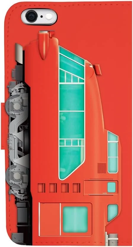 قاب گوشی هوشمند طرح راه آهن شماره ۱۴، سری میتتسو ۷۰۰۰ [مدل دفترچه ای] دارای مجوز از شرکت راه آهن ناگویا، مناسب برای آیفون ۶/۶s tc-t-014-6