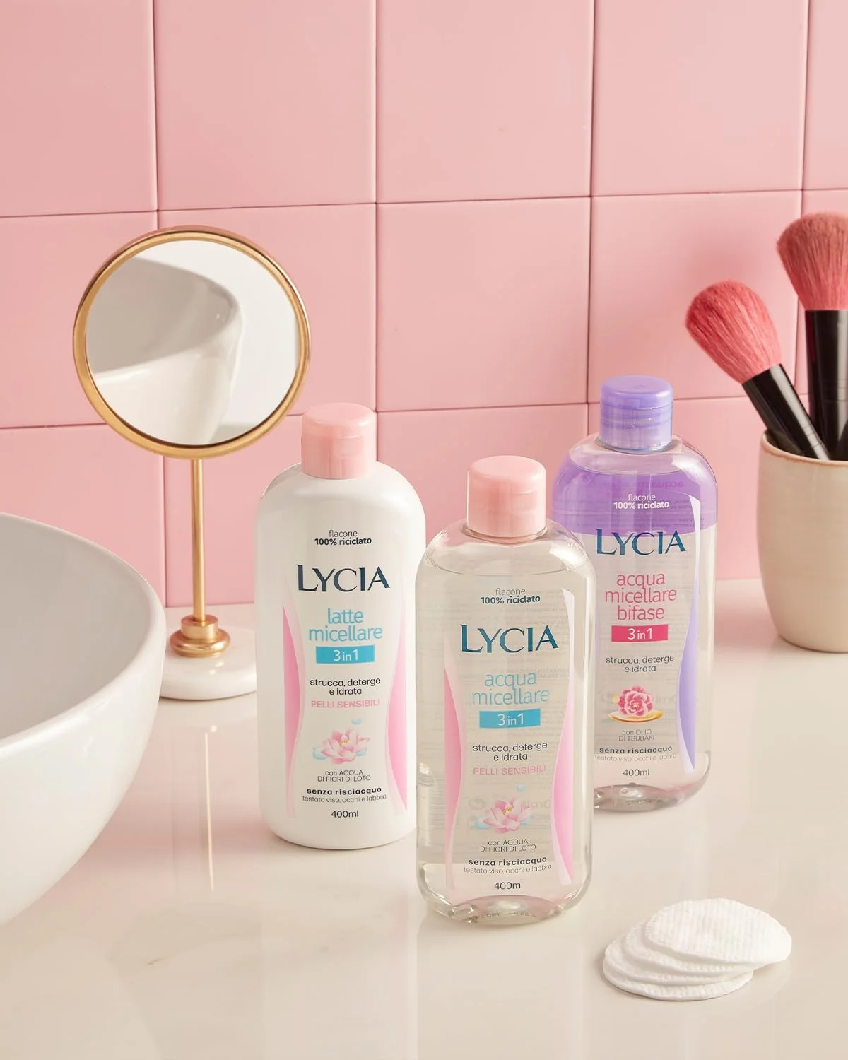 شیر پاک‌کن میسلار صورت لایسیا 3 در 1 پوست حساس حاوی هیالورونیک اسید، افراسی و روغن آرگان، پاک کننده آرایش، تمیز کننده و مرطوب کننده صورت، چشم ها و لب ها، 400 میلی لیتر